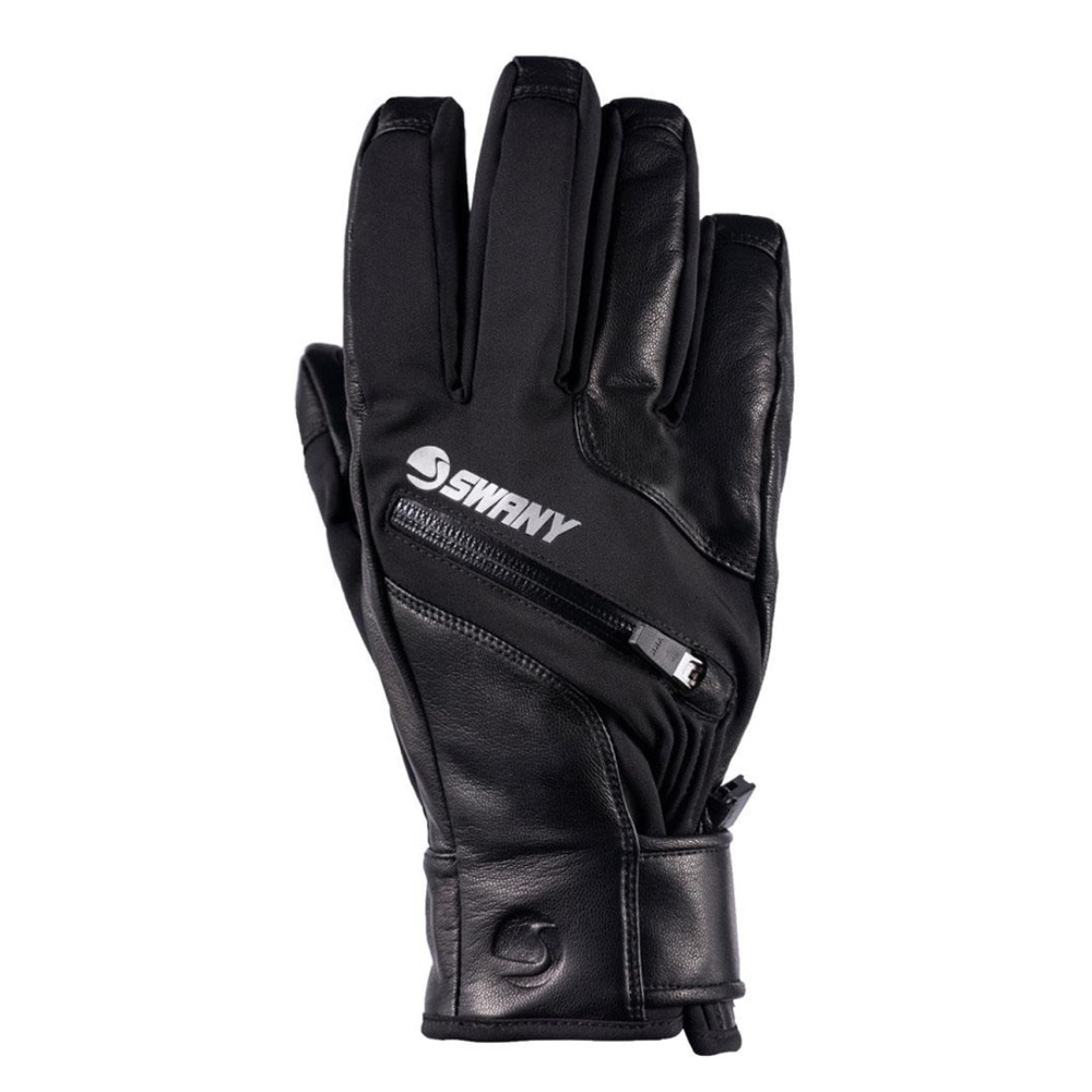 Swany Black Men's Leather Gloves